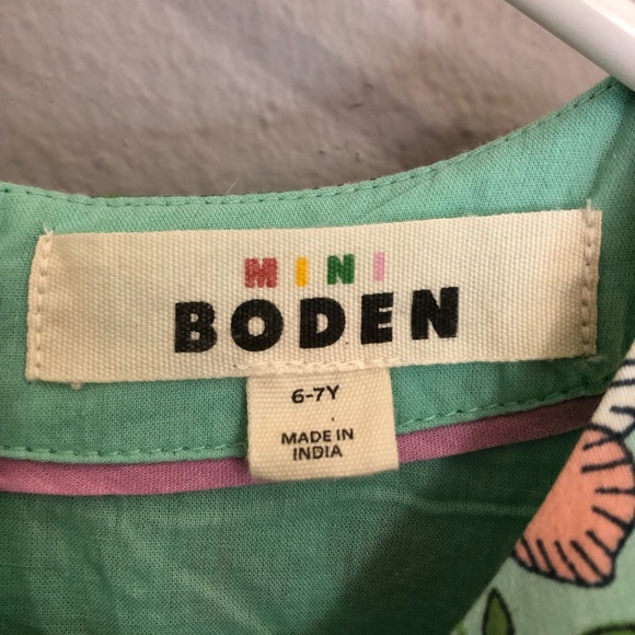 Mini Boden Green Love Bird Heritage Dress Size 6/7 NWOT - Picture 6 of 11